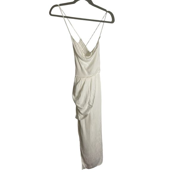 Michael Costello X Revolve Tessa Midi Dress Chain Strap Party Bridal Classy M - Picture 5 of 13